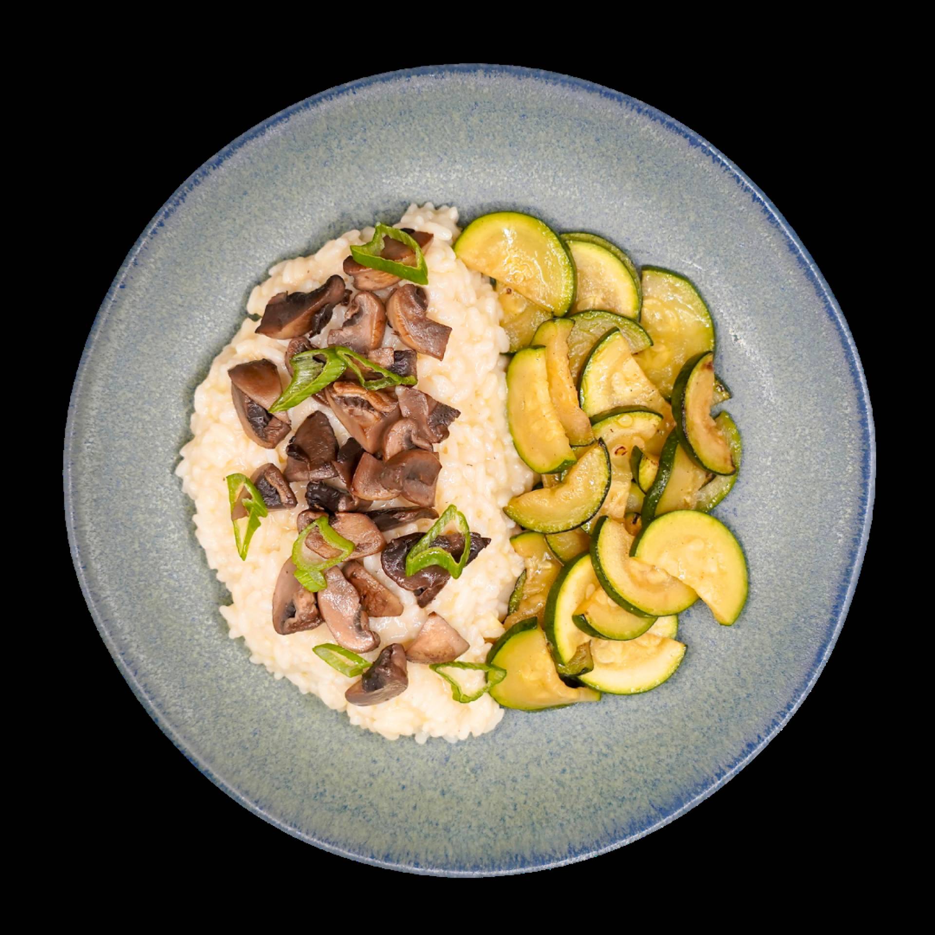 Risotto au champignon et courgettes sautées  (VEGAN)